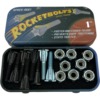 Grind King Truck Co. Rocket Bolts Black / Silver Skateboard Hardware Set - 1"