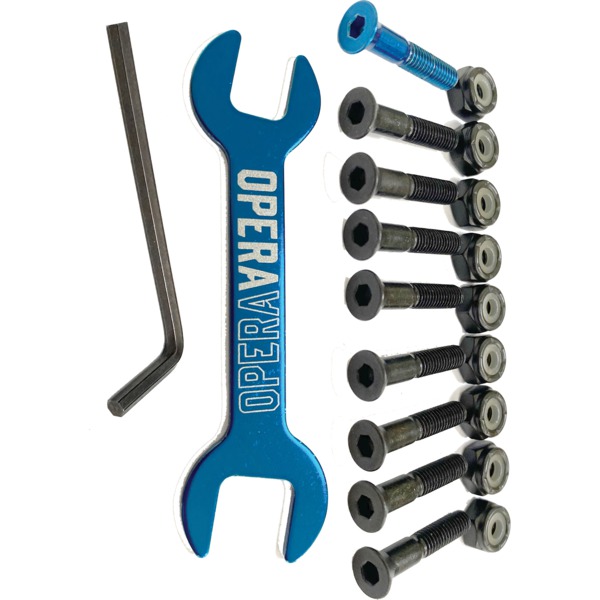 Opera Skateboards Allen Black / Blue Skateboard Hardware Set