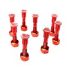 Screw City Hardware Heart Red Skateboard Hardware Set - 1"