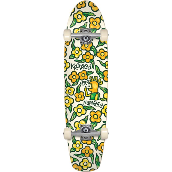Krooked Skateboards Sam Narvaez Flowers Zinger Complete Skateboard - 7.75" x 30"