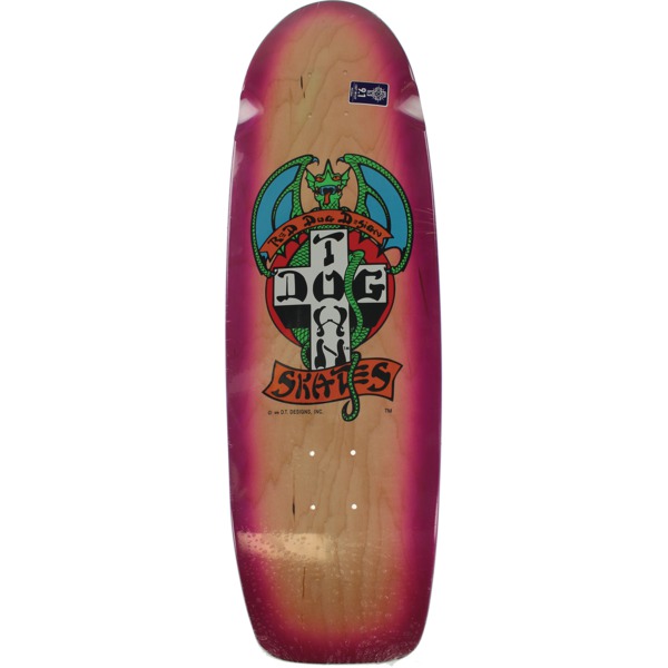 Dogtown Skateboards Red Dog 70's Rider Natural / Transparent Purple Old School Skateboard Deck - 9.3" x 30.3"
