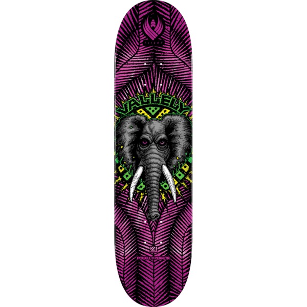 Powell Peralta Mike Vallely Elephant Pink Foil FLIGHT Skateboard Deck - 8.38"