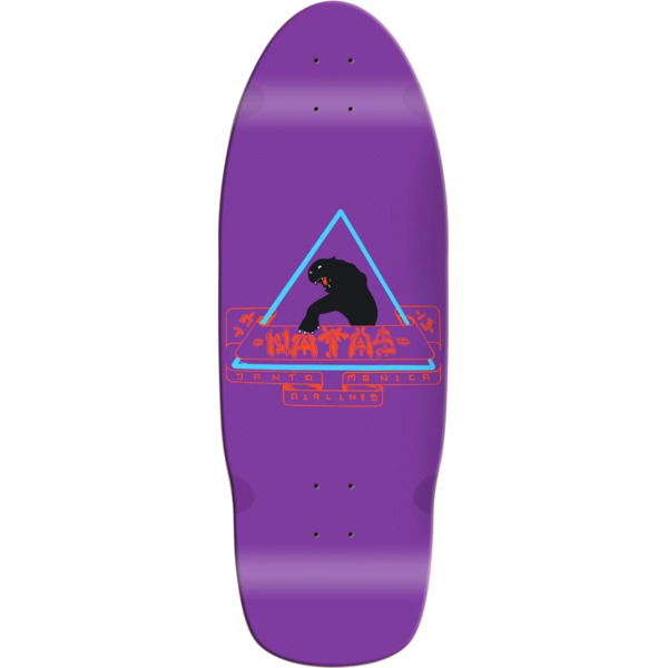 Santa Monica Airlines Skateboards Natas Purple Old School Skateboard Deck - 10" x 29"
