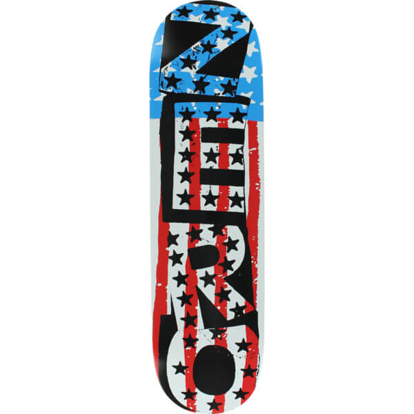 Zero Skateboards American Punk White / Red / Blue Skateboard Deck - 8.5" x 32"
