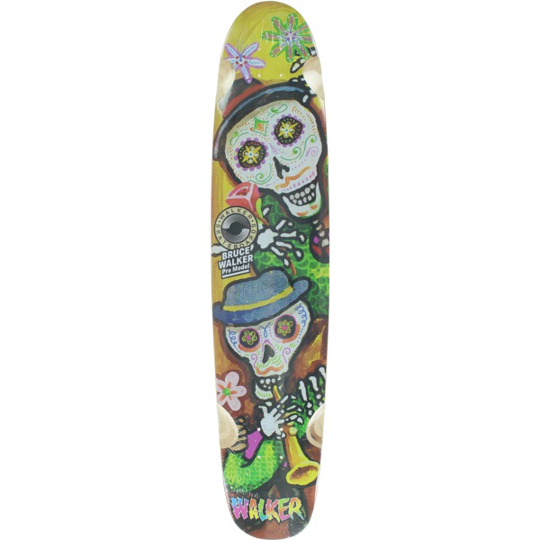 Walker Skateboards Muerto Mural Trumpet Longboard Skateboard Deck - 8.75" x 41.75"