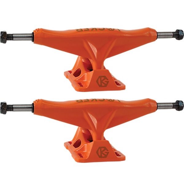 Grind King Truck Co. Locker Orange Skateboard Trucks - 6.1" Hanger 8.75" Axle (Set of 2)