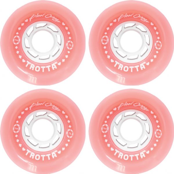 Blood Orange Cole Trotta Pro Series Pink / White Skateboard Wheels - 74mm 78a (Set of 4)