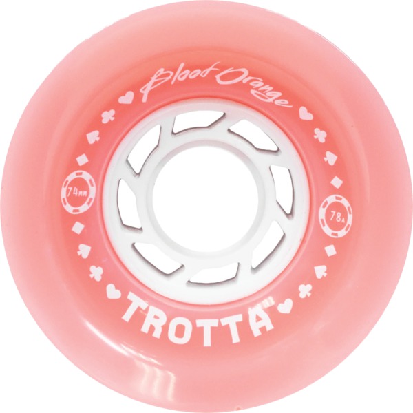 Blood Orange Cole Trotta Pro Series Pink / White Skateboard Wheels - 74mm 78a (Set of 4)