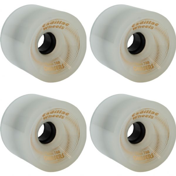Cadillac Wheels Chasers White Skateboard Wheels - 70mm 78a (Set of 4)