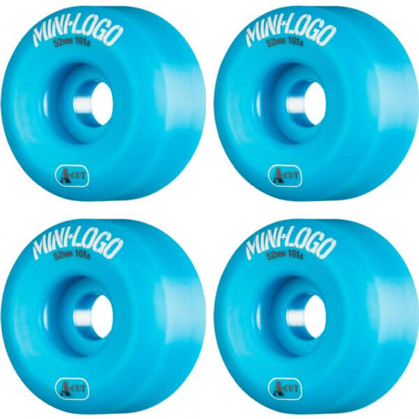 Mini Logo Skateboards A-Cut Blue Skateboard Wheels - 52mm 101a (Set of 4)