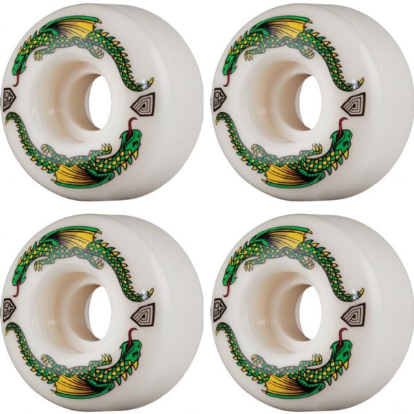 Powell Peralta Dragon Formula Off White Skateboard Wheels 30mm CP - 50mm 93a (Set of 4)