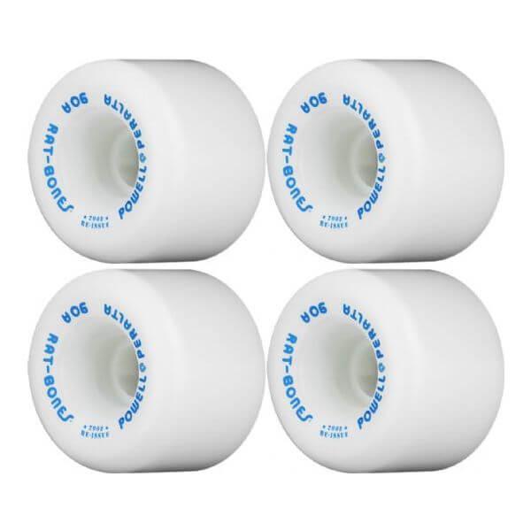 Powell Peralta Rat Bones White Skateboard Wheels - 60mm 90a (Set of 4)