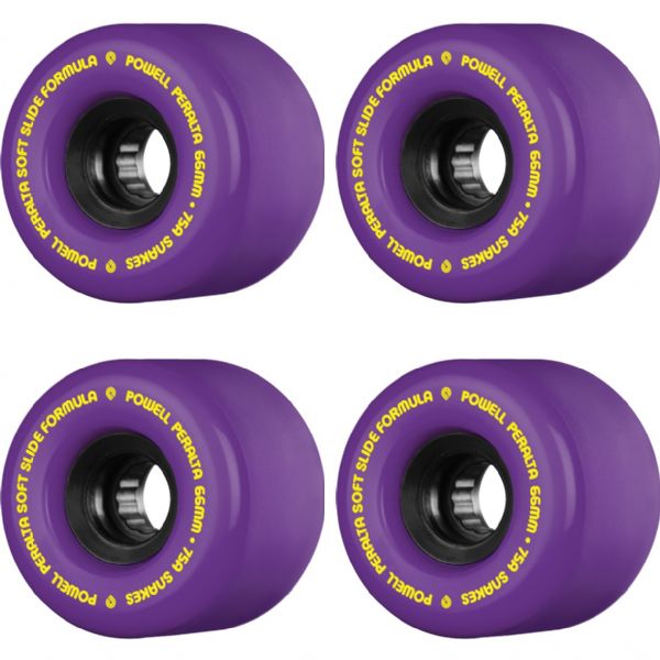 Powell Peralta Snakes Purple / Black / Gold Skateboard Wheels - 66mm 75a (Set of 4)