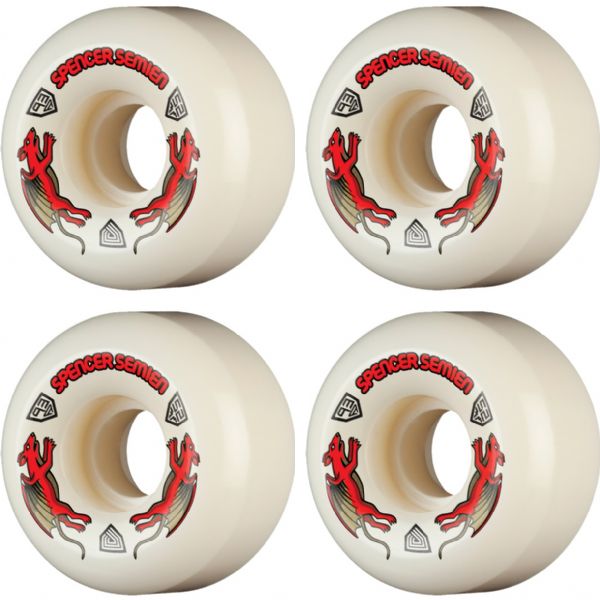 Powell Peralta Spencer Semien Dragon Formula Nano Rat Red / White Skateboard Wheels 30mm CP - 52mm 93a (Set of 4)