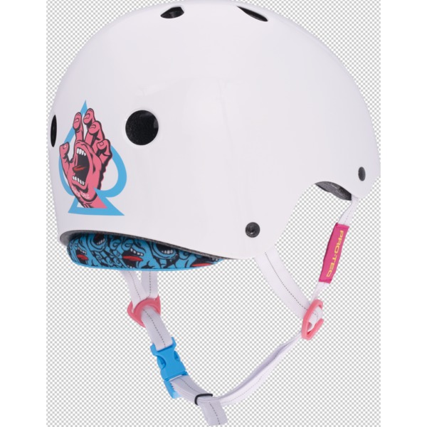 ProTec Skateboard Pads Low Pro White Skate Helmet - (Certified) - X-Small / Small 20" - 21.25"