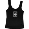 Lowcard Mag Rattler Card Lace Trimmed Black Girl's Tank Top - Large