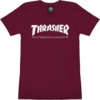 Thrasher Magazine Mag Logo Maroon Women's T-Shirt - Medium