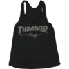 Thrasher Magazine Mag Logo Black Heather Girls Racerback Tank - Large