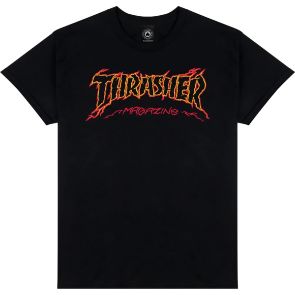 Thrasher Magazine Cracked by Exteenager Black Men's Short Sleeve T-Shirt - Small