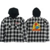 Spitfire Wheels Demonseed Black / White Hooded Flannel - Large