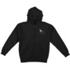 Anti Hero Skateboards Lil Pigeon Emblem Black Zip Hooded Sweatshirt - Large