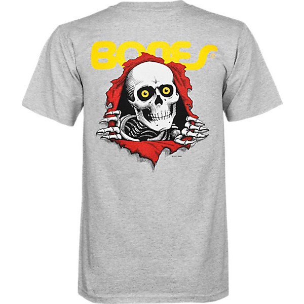 Powell Peralta Ripper Grey Boys Youth Short Sleeve T-Shirt - Youth Small