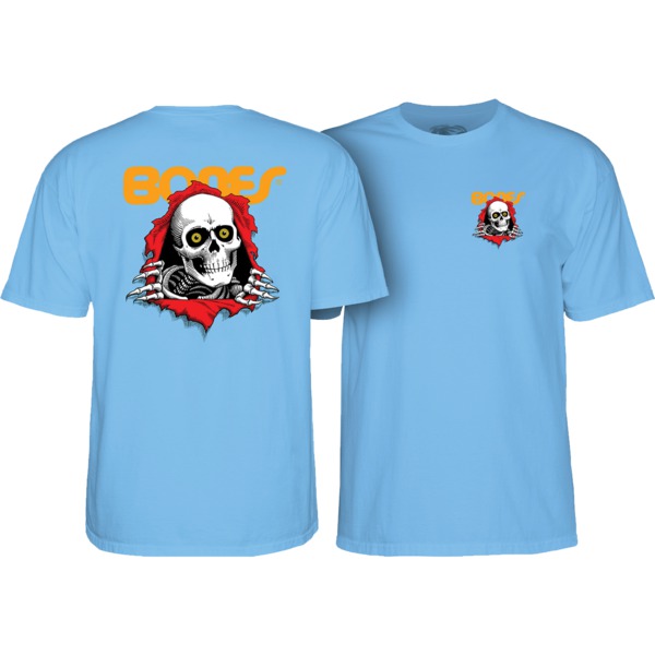 Powell Peralta Ripper Carolina Blue Youth T-Shirts - Medium