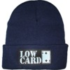 Lowcard Mag OG Logo Patch Navy Beanie Hat - One size fits most