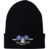 Santa Monica Airlines Skateboards Bi-Plane Black Beanie Hat - One size fits most