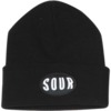 Sour Solution Skateboards GM Black Beanie Hat - One size fits most
