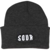 Sour Solution Skateboards GM Grey Beanie Hat - One size fits most