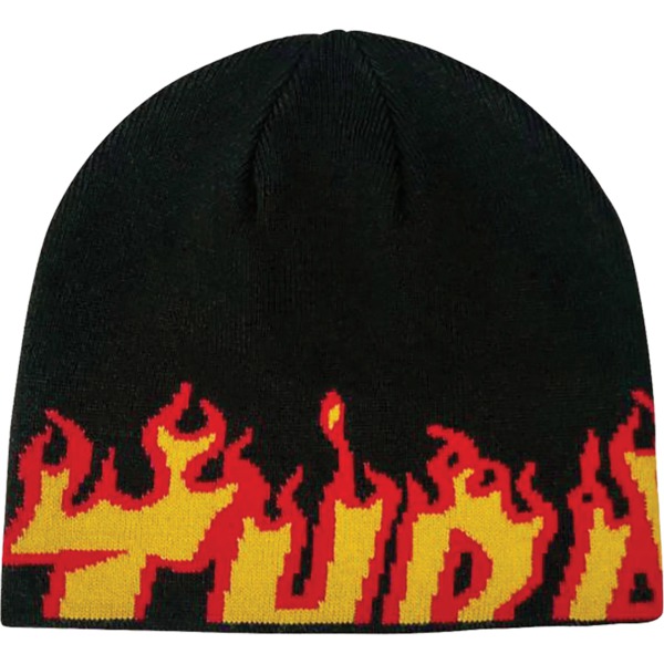 Thrasher Magazine Flame Black Skully Beanie - One size fits most