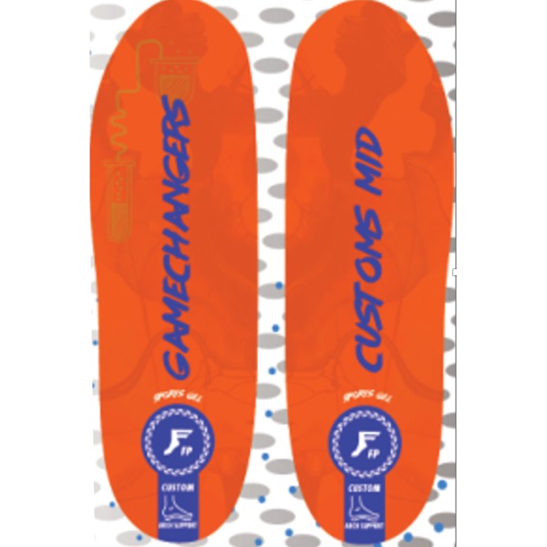 Footprint Insoles Gamechangers Elite Sports FP Mid Orange 5mm - 7mm Insoles - 7/7.5