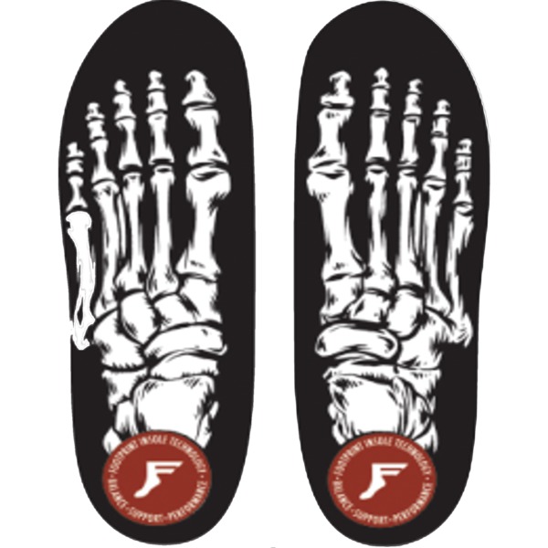 Footprint Insoles Kingfoam Orthotics Fluid-X Skeleton Black Shoe Insoles - 11/11.5