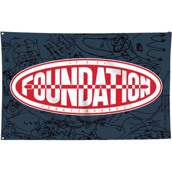 Foundation Skateboards Oval Logo Flag