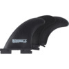 Fin Solutions Small Black Thruster Surfboard Fins Includes 3 Fins